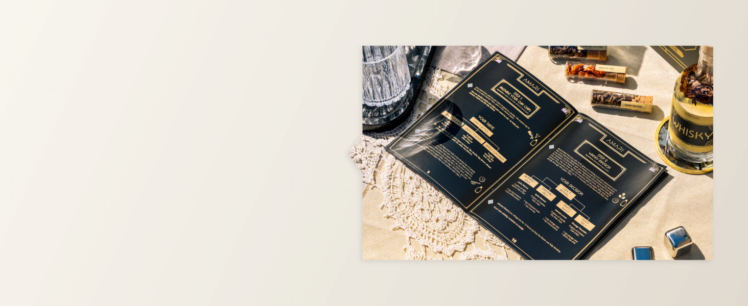 Набір для приготування віскі AMARI® DIY – ідеальний подарунок для поціновувачів, з аксесуарами для домашнього виготовлення та дегустації