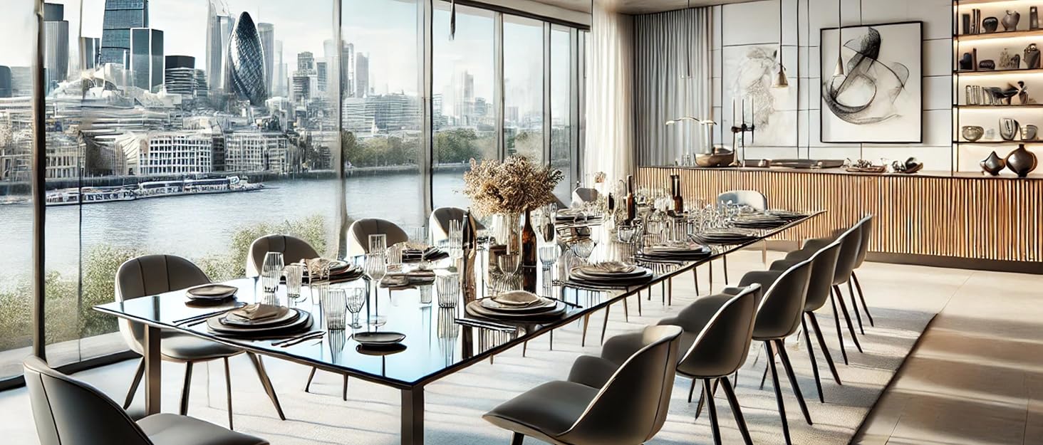 EXZACT Набір столових приборів 24 шт. з нержавіючої сталі з ручками з фіксацією - Ретро стиль. Включає: 6 виделок, 6 ножів, 6 ложок, 6 чайних ложок - сірий колір