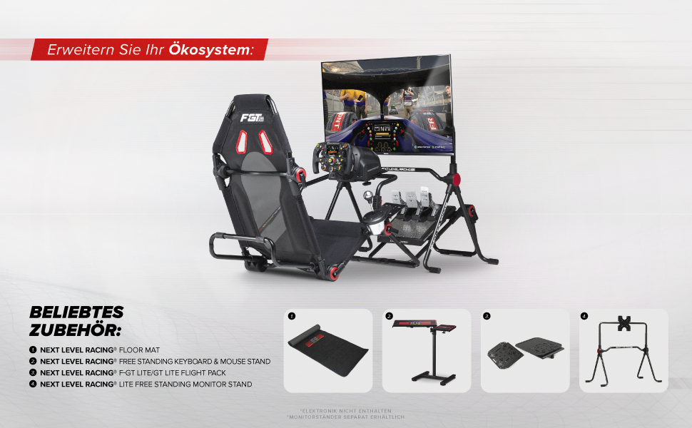 Симулятор гоночного кокпіту Next Level Racing F-GT Lite - складаний, для ігор