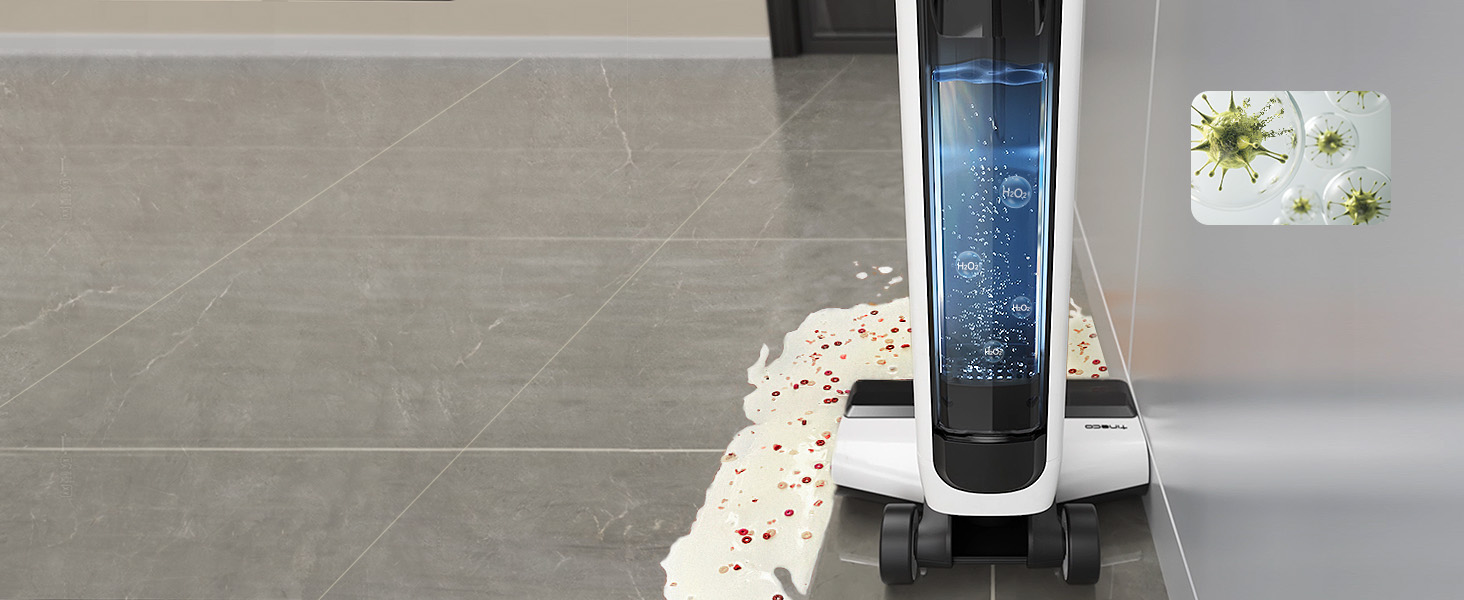 Tineco Smart Nass-Trocken Пилосос з технологією iLoop, Бездротовий 2-в-1 для вологого та сухого прибирання, З функцією самоочищення та LED-дисплеєм для твердих підлог та шерсті тварин
