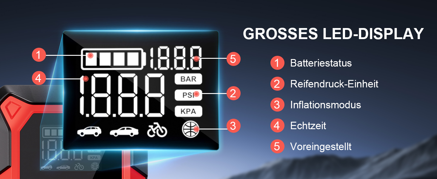 Пусковий пристрій GOOLOO A3 Jump Starter 3000A з компресором 150 PSI та функцією Powerbank