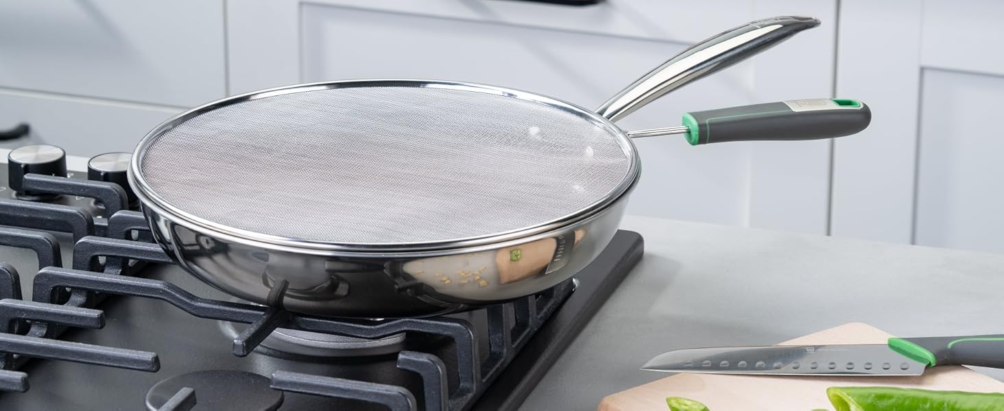 Сковорода Chefkoch від Fackelmann – діаметр 28 см, преміум-якість, антипригарне покриття, нержавіюча сталь, для всіх типів плит (включно з індукцією)