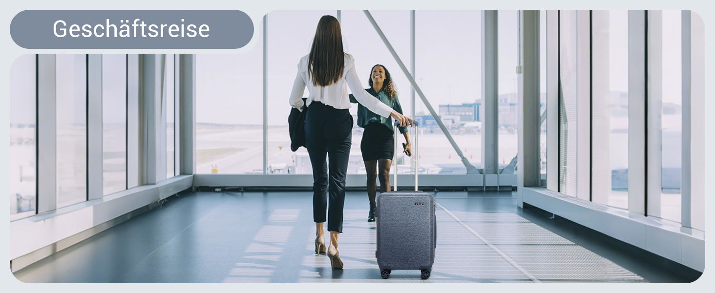 Чемодан KONO середнього розміру з жорсткою обшивкою, ABS+PC, 60L, білий/коричневий, з TSA замком