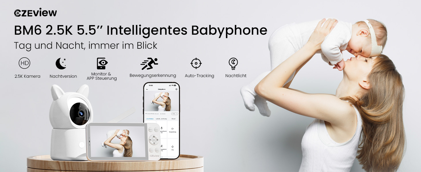 Відеоняня з камерою 2.5K, 5.5