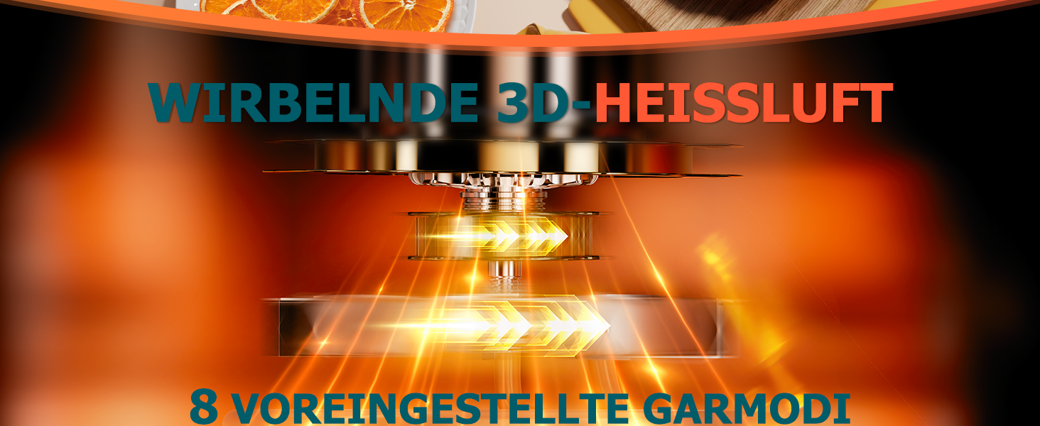 Фритюрниця без олії Heißluftfritteuse Double Stack 12L з подвійними камерами, 10 програм, сенсорний екран, таймер, чорна