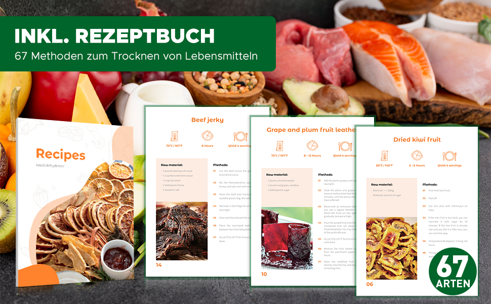 Електрична сушарка для продуктів Kwasyo з нержавіючої сталі, 12 ярусів, 30-90°C, таймер 24 год