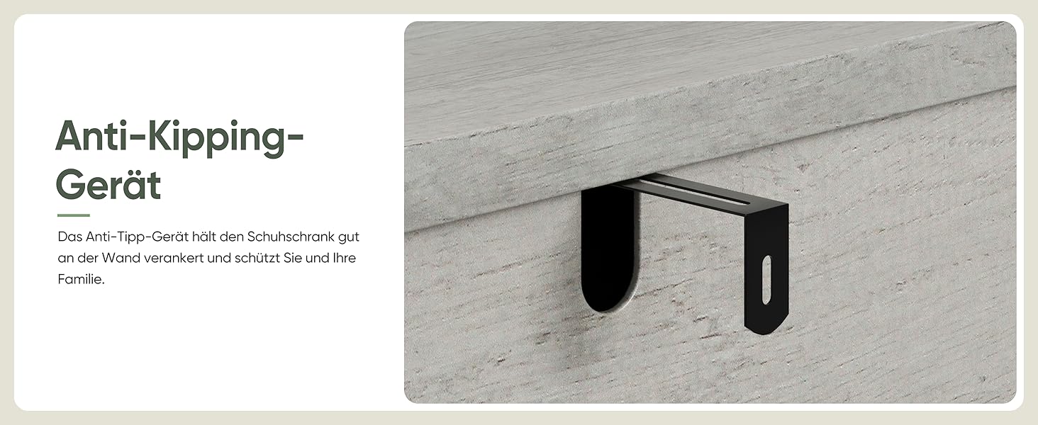 Шафа для взуття Smuxee з 2 відкидними полицями, 60 см, сіра. Вільна стоянка, органайзер для взуття для прихожої, вітальні або гардеробу.