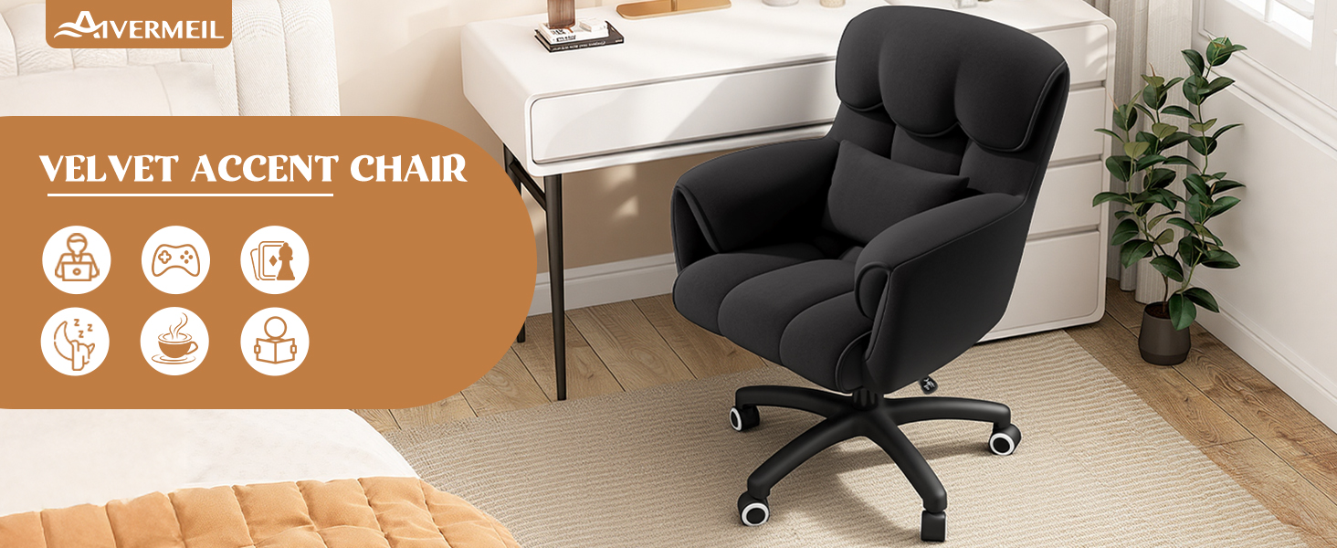 Ергономічне крісло для дому та офісу, обертове, регульоване по висоті, для робочого кабінету, спальні, бежеве