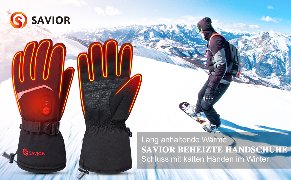 Обогревні рукавиці SAVIOR HEAT для чоловіків та жінок, акумуляторні, для катання на лижах, сноуборді, мотоциклі, прогулянках та походах