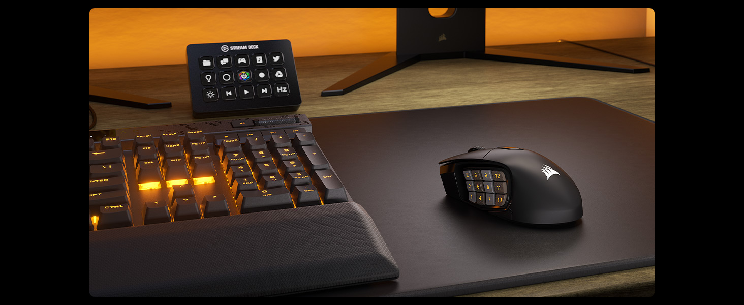 Ігрова миша Corsair Scimitar RGB Elite для MOBA/MMO, дротова, чорна
