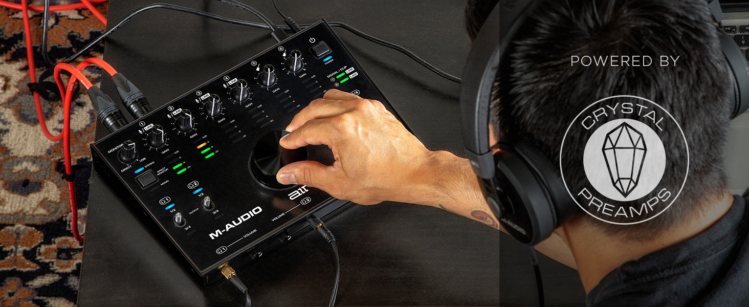 M-Audio Air 192|6: USB аудіоінтерфейс для запису в студійній якості з 2 XLR/Line входами + ПО