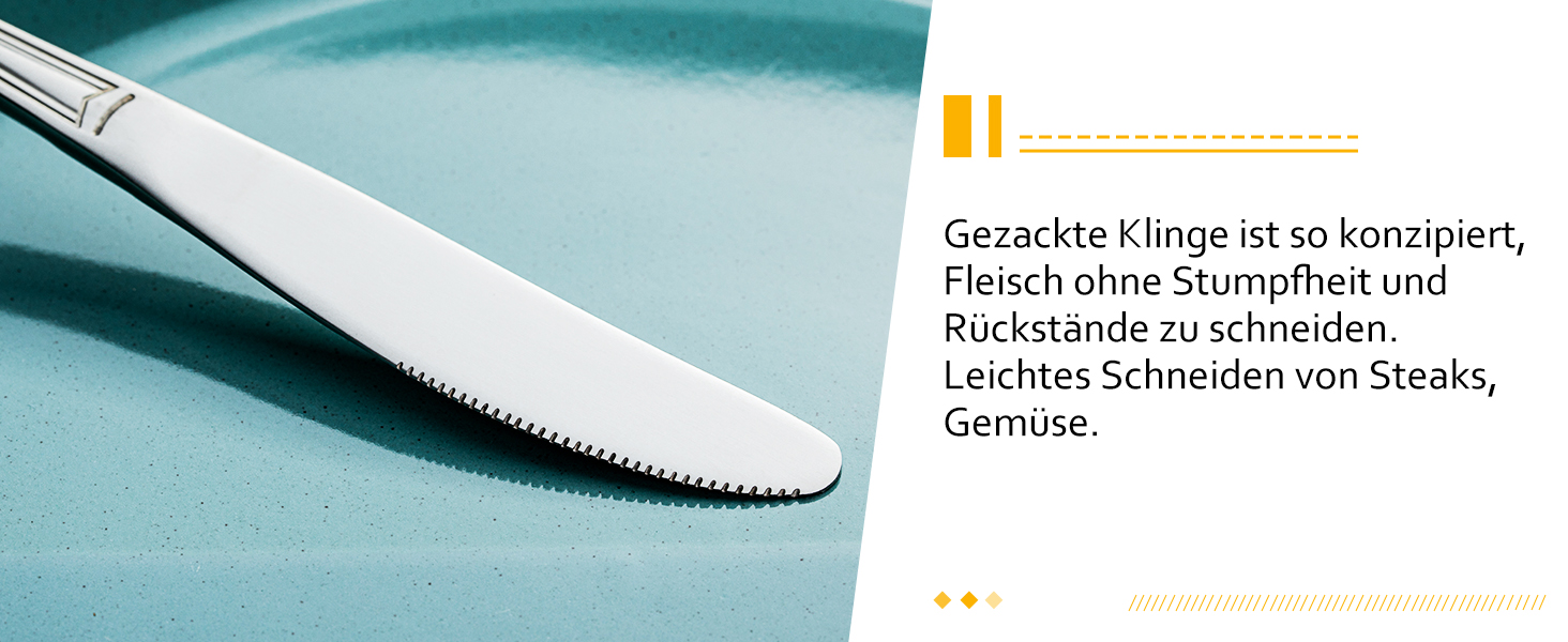 Набір столових приборів Velaze на 12 осіб (60 предметів) з нержавіючої сталі. Включає: 12 ножів, виделок, ложок, чайних ложок, виделок для тортів. Полірування, придатний для миття в посудомийній машині.