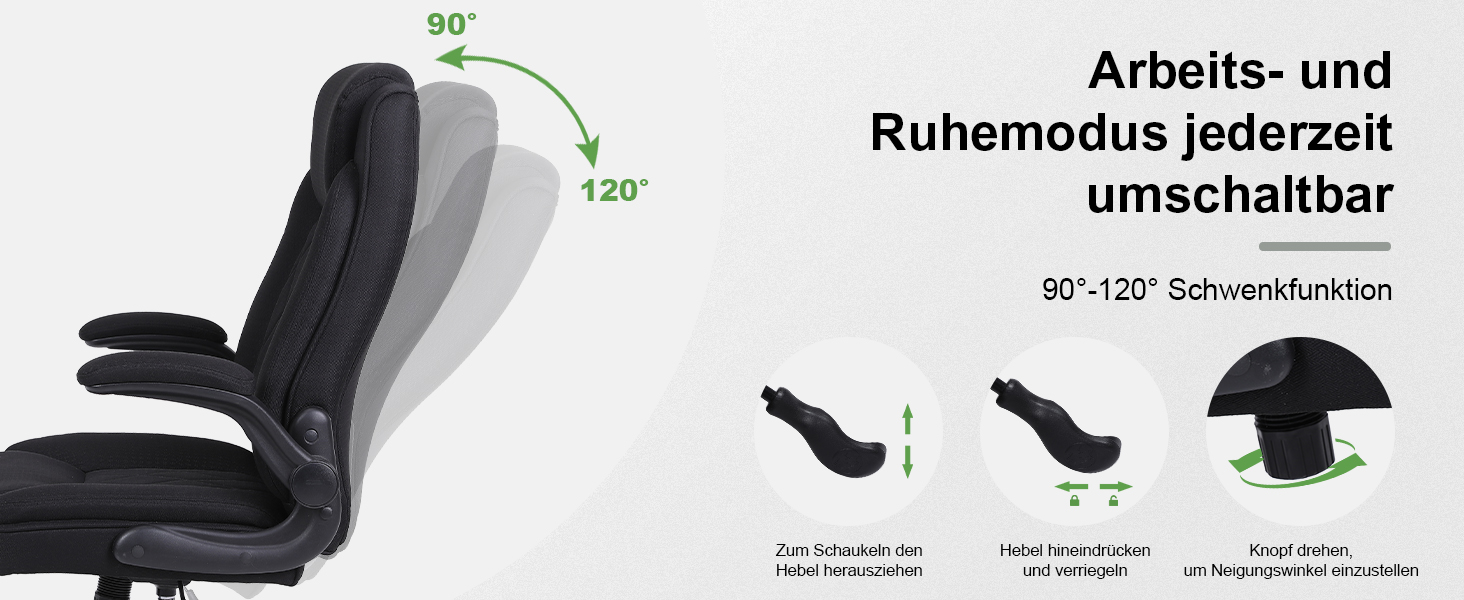 Офісний крісло Flysky з високою спинкою, регульованою висотою та підголівником, чорне. Ергономічне крісло для офісу, чорний.