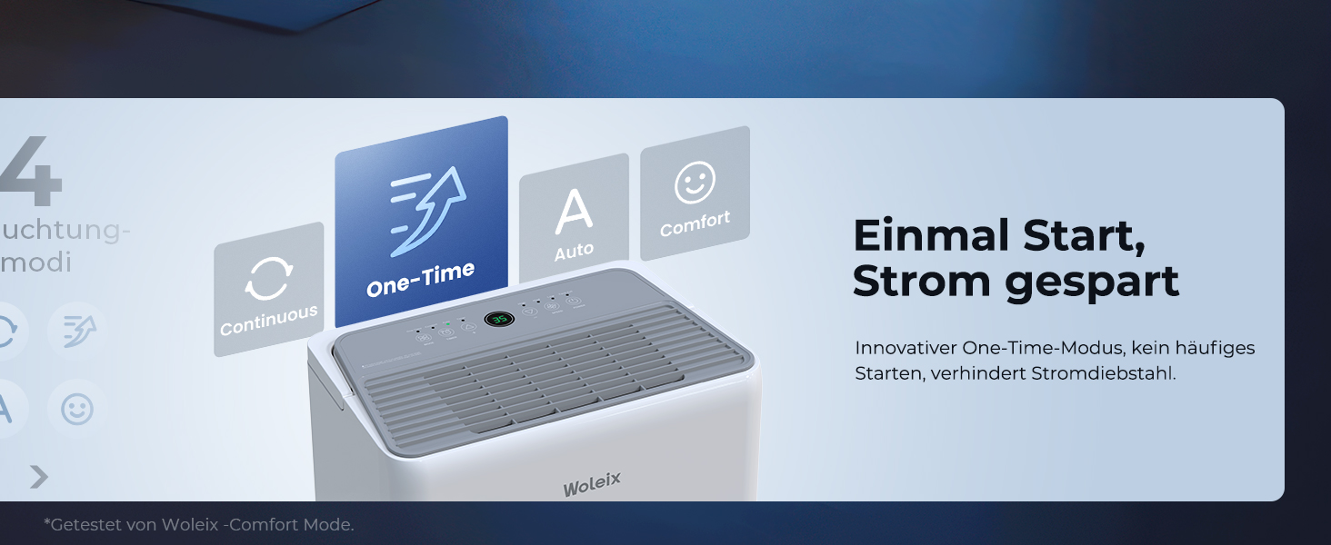 Електричний осушувач повітря 12L з таймером, для підвалів та приміщень до 122м³, з фільтром та 1м шлангом, 10 років гарантії, 50л/день