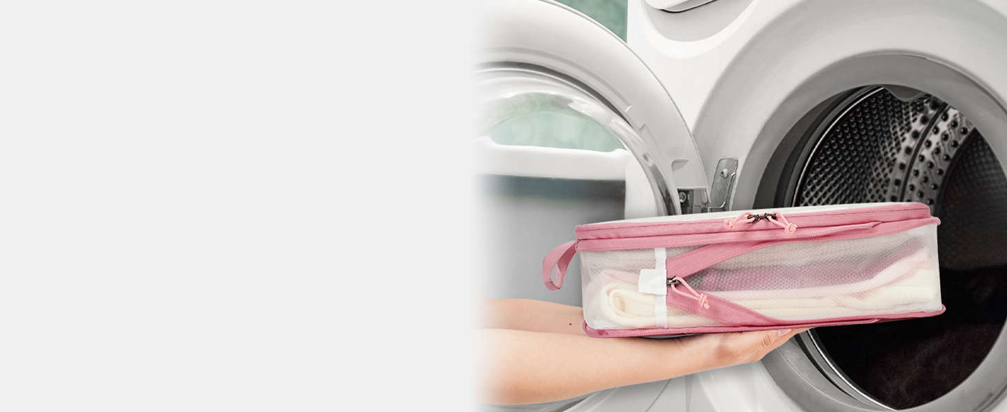 Набір компресійних органайзерів для валізи та рюкзака ECOHUB, 6 предметів, ультралегкі пакувальні куби з сітки для ручної поклажі, екологічні (Зелений)