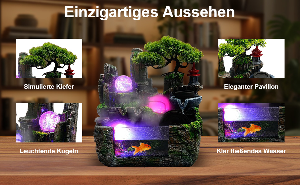 Настільний фонтан Zimmerbrunnen: міні-фонтан для дому, офісу, саду, кімнати, медитації, декору, подарунка