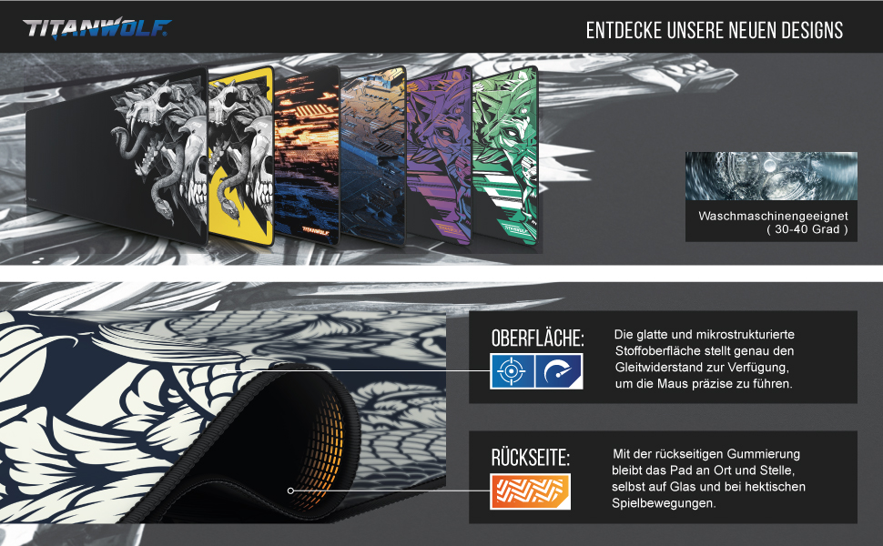 Килимок для миші Titanwolf 1200x600 мм з картою світу XXXL - великий, для геймінгу, покращує точність та швидкість, сумісний з Logitech