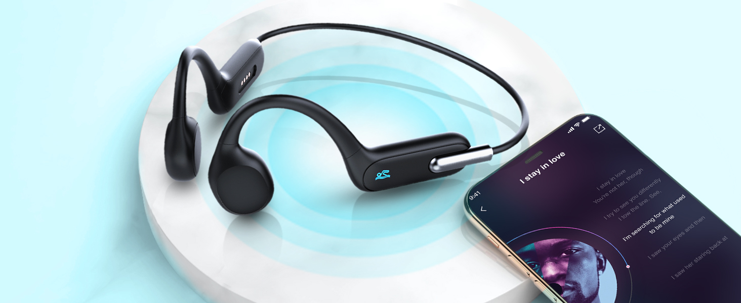 Спортивні навушники HIFI WALKER з кістковою провідністю з відкритим вухом Bluetooth 5.3, водонепроникні IPX8, MP3-плеєр