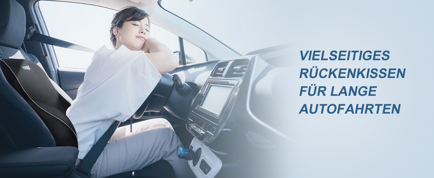 Подушка для спини Feagar для офісного крісла та дивана | Підтримка спини для офісу та дому, чорна