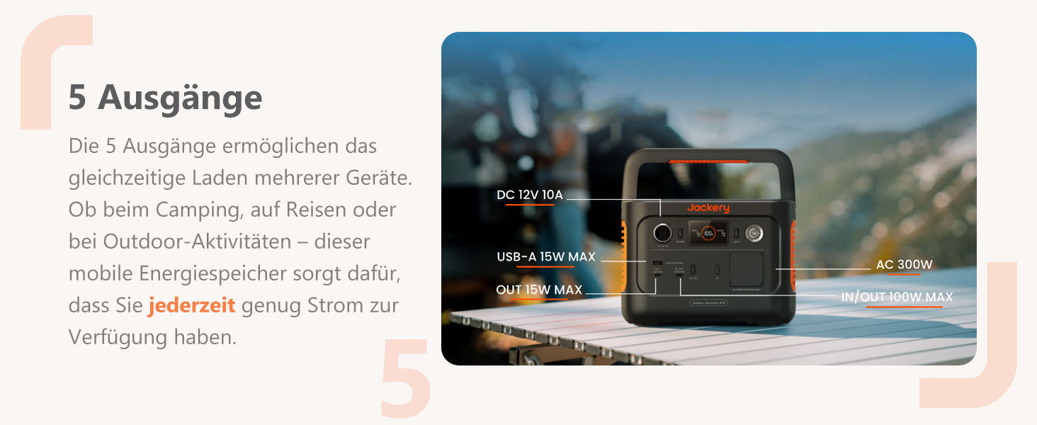 Портативна електростанція Jackery Explorer 240 v2: 256Wh LiFePO4, 300W AC/100W USB-C, для кемпінгу, подорожей та надзвичайних ситуацій