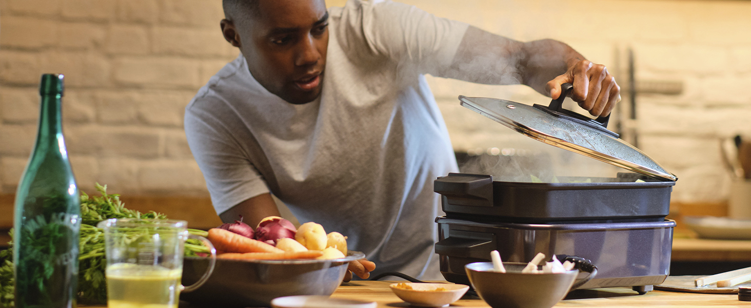Мультиварка Cuisinart Cook In 5 in 1: гриль, тушкування, приготування на пару, варіння та приготування в мультиварці | Нержавіюча сталь, антипригарне покриття, сталеві пластини та сковороди