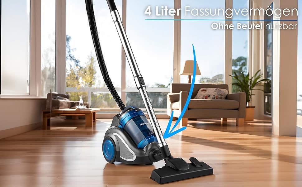 Пилголом Steinborg без мішка HEPA фільтр 2в1: для підлоги, щілини, м'яких меблів, 7м, 7м, 360° гнучкий шланг