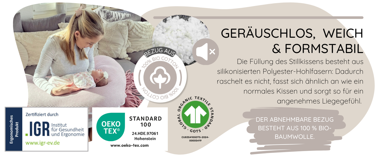 Подушка для вагітних HOBEA-Germany XXL 190x76 см з бавовни, муслін, сіро-блакитна - подушка для годування, підтримки тіла для вагітних та дорослих