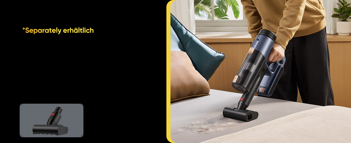 Акумуляторний пилосос Vexilar Leichter 50Kpa, 50хв, 450W, LED-дисплей, 6-в-1 для килимів, підлоги, шерсті тварин, авто, синій