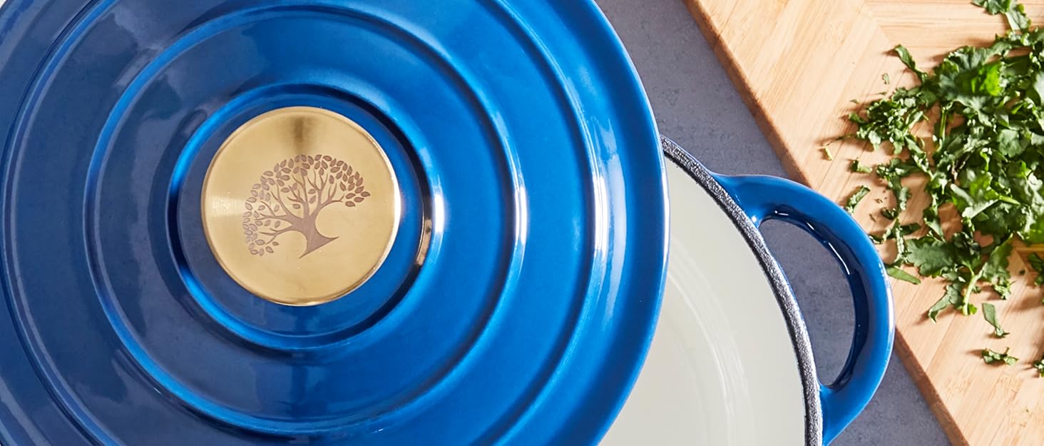 Сковорода-гриль Barbary & Oak BO800256GRN з емальованим покриттям, 23 см, зелений