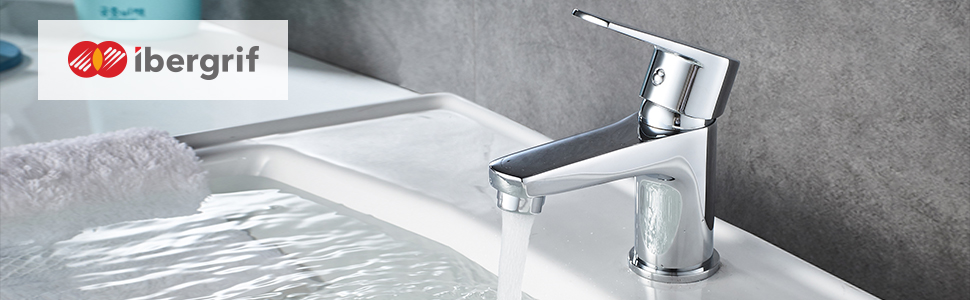 Змішувач для ванної кімнати Ibergrif M11057 – одноlever, хром, з функцією економії води, анти-відбиток, проста установка, холодний старт