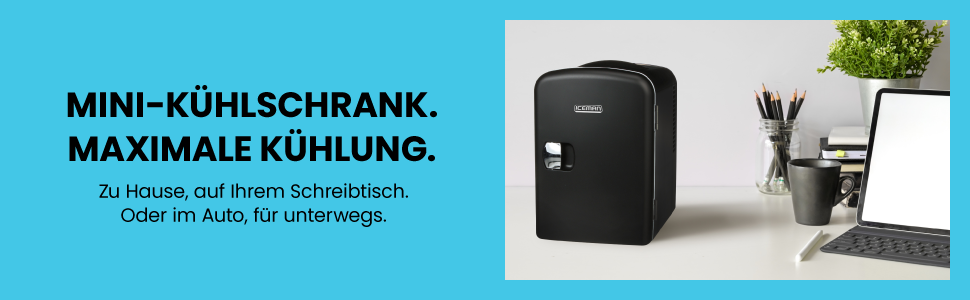 Chefman Iceman – міні-холодильник 4л, з підігрівом, для косметики та перекусів, AC/DC, для дому/авто/спальні