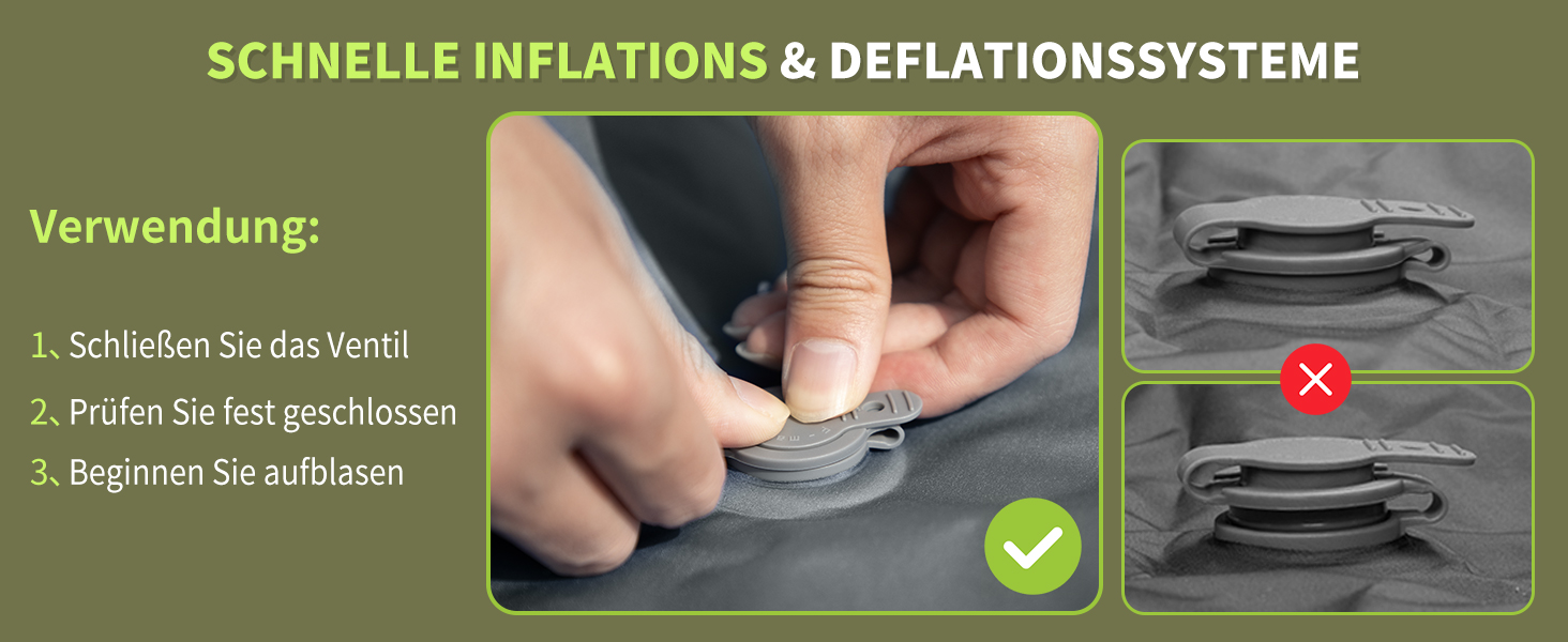 Надувний кемпінговий килимок Yuzonc Isomatte з вбудованим насосом та подушкою, компактний легкий матрац для походу та пляжу (Сірий)