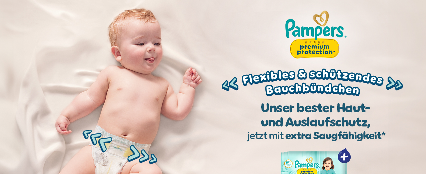 Підгузки Pampers Premium Protection розмір 3 (6-10 кг), велика упаковка, 204 шт