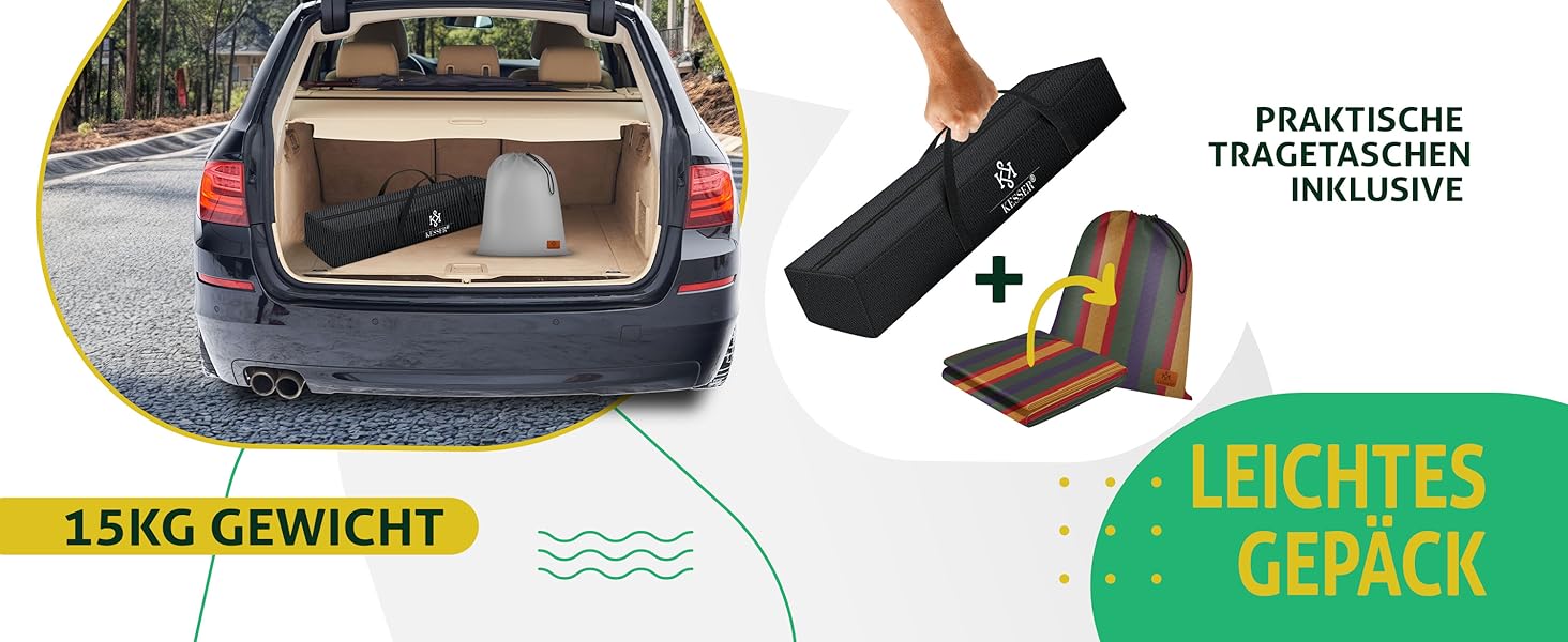 Гамак KESSER® Lake з каркасом для 2 осіб, до 200 кг, для дому та саду, XXL, антрацит. З подушкою, сумкою та мішком.