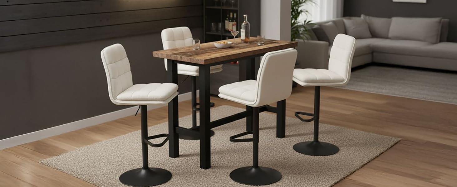 Стіл обідній DUBI Möbel NOA, круглий 110x110 см, для кухні/їдальні, індустріальний дизайн, колір бетону, 11216-US-BETO