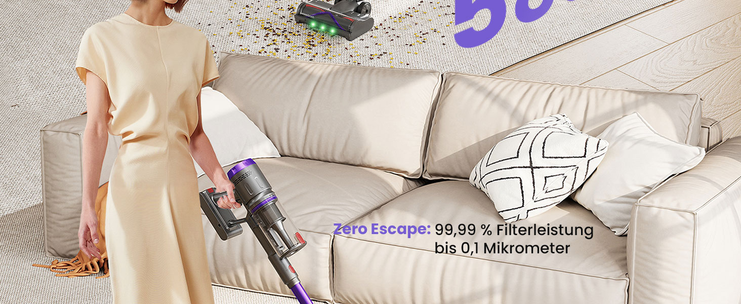 Бездротовий пилосос Circlio Akku 600W з акумулятором, 58000Pa, 75 хв, з насадкою FurTornado™ Mini та станцією для зарядки, гнучкий згин, самостійна підставка, для килима, твердої підлоги, шерсті тварин, щітка NOVAX T80 Flex для видалення кліщів