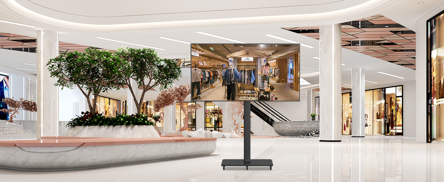 Підставка для телевізора на колесах, регульована по висоті, для екранів 42-70 дюймів, до 40 кг, VESA 600x400 мм