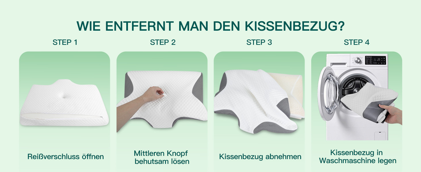 Подушка для шиї з піни Memory Foam 2-в-1, ергономічна, 60x40x12/14 см, сіра - для сну на спині, боці та животі