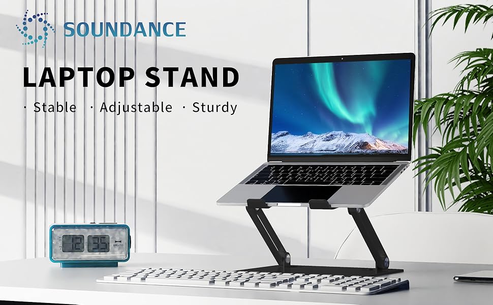 Підставка для ноутбука на стіл Soundance, регульована висота, чорний