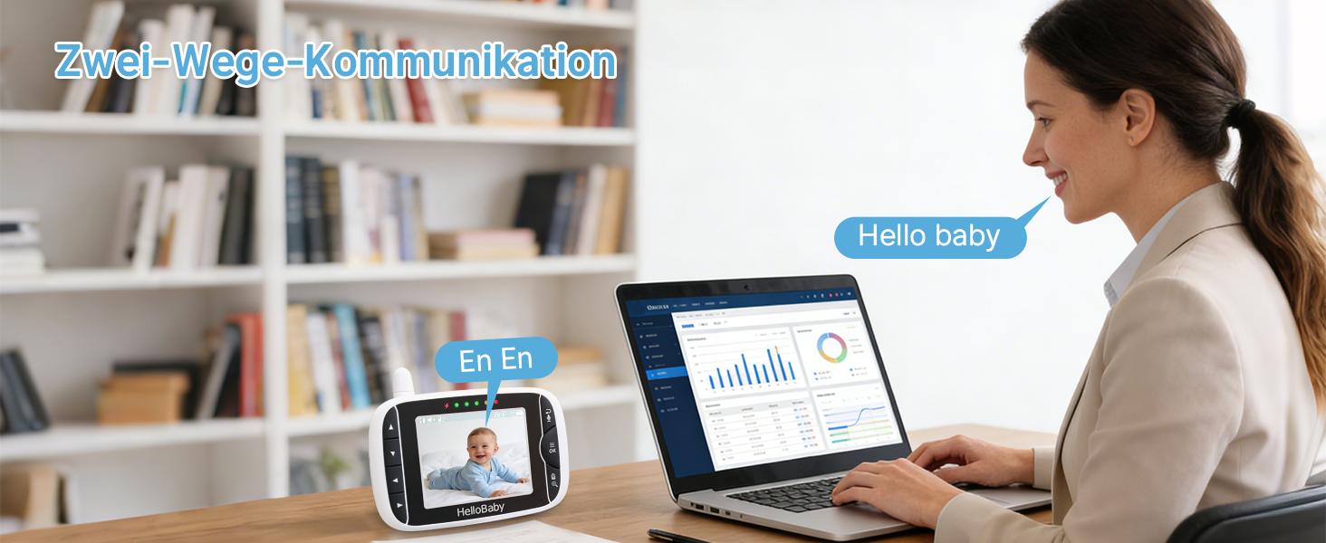 Радіоняня HelloBaby HB32 з камерою та екраном 3.2