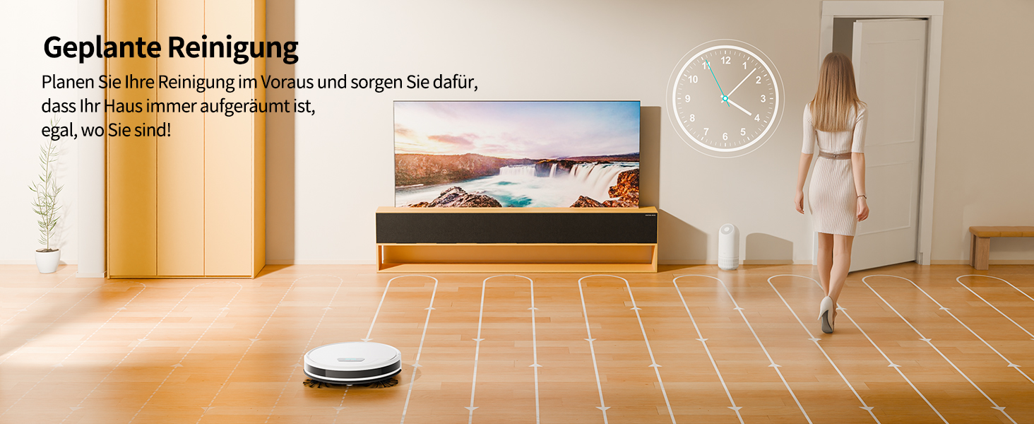 Робот-пилосос HONITURE G20 з функцією миття підлоги, 4000Pa, 3-в-1, для тварин, килимів, твердих підлог, з пультом дистанційного керування, білий