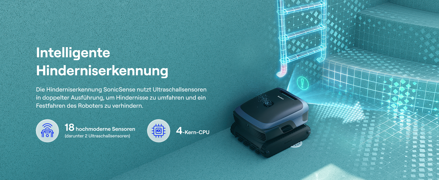 Робот-пилосос для басейну Beatbot Sora 70 Neu (2026) - Акумуляторний, 4-в-1, до 300 м², синій