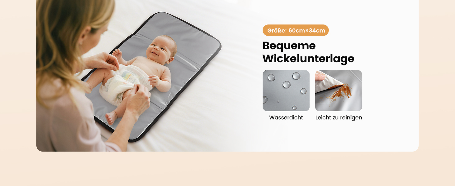 LOVEVOOK Рюкзак-переноска для мами та тата, рюкзак-пеленальник, сумка для підгузків, водонепроникна, з пеленальною підкладкою, з ременями для дитячої коляски, Khaki-beige