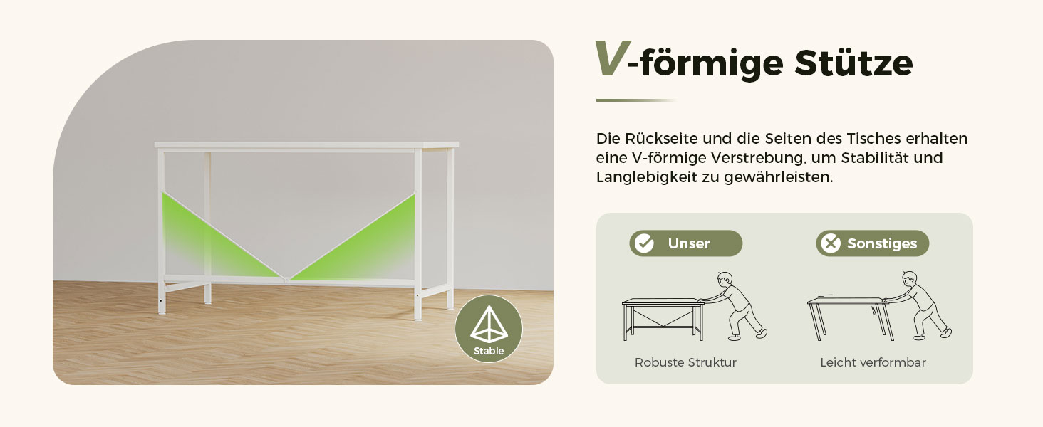 Комп'ютерний стіл Mericonia 120 см, ігровий стіл для невеликих приміщень, білий стіл для дому та офісу, стіл для студентів