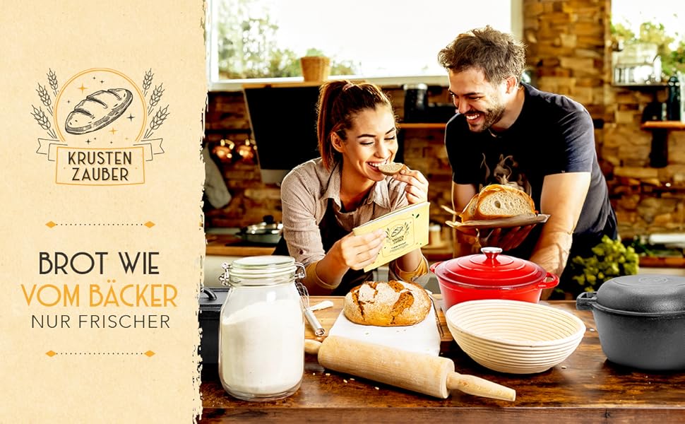 Форма для випікання хліба з емальованого лиття заліза з кришкою та кошиком для підйому тіста - 28 см, ідеальна для випікання хліба, тостів та інших виробів, аксесуари для випікання, brotform, brottopf