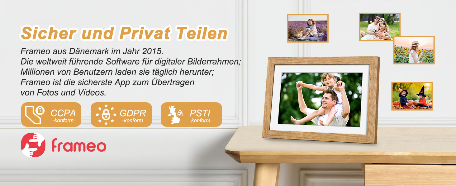 Цифровий фоторамка з дерева, Wi-Fi, 32GB, 10.1