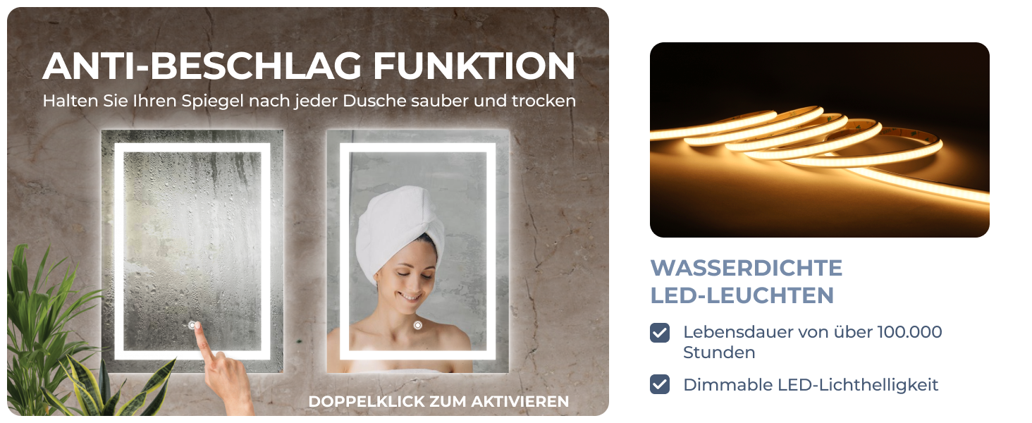 Дзеркало для ванної кімнати BR Bringer LED з підсвічуванням 60x80 см, антизапарник, диммер, 3 кольори світла, сенсорне управління, пам'ять (Модель: BRS102)