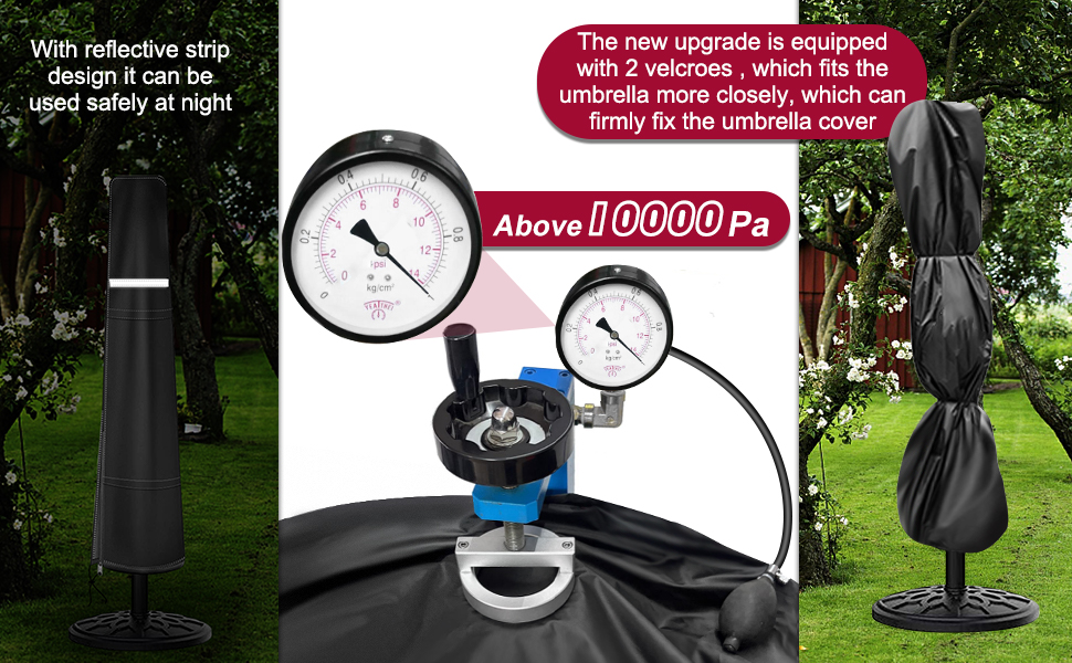 Чохол для парасольки вуличного типу Ampelschirm 420D Oxford (190x30x50 см) - водонепроникний, анти-UV, вітрозахисний, снігостійкий