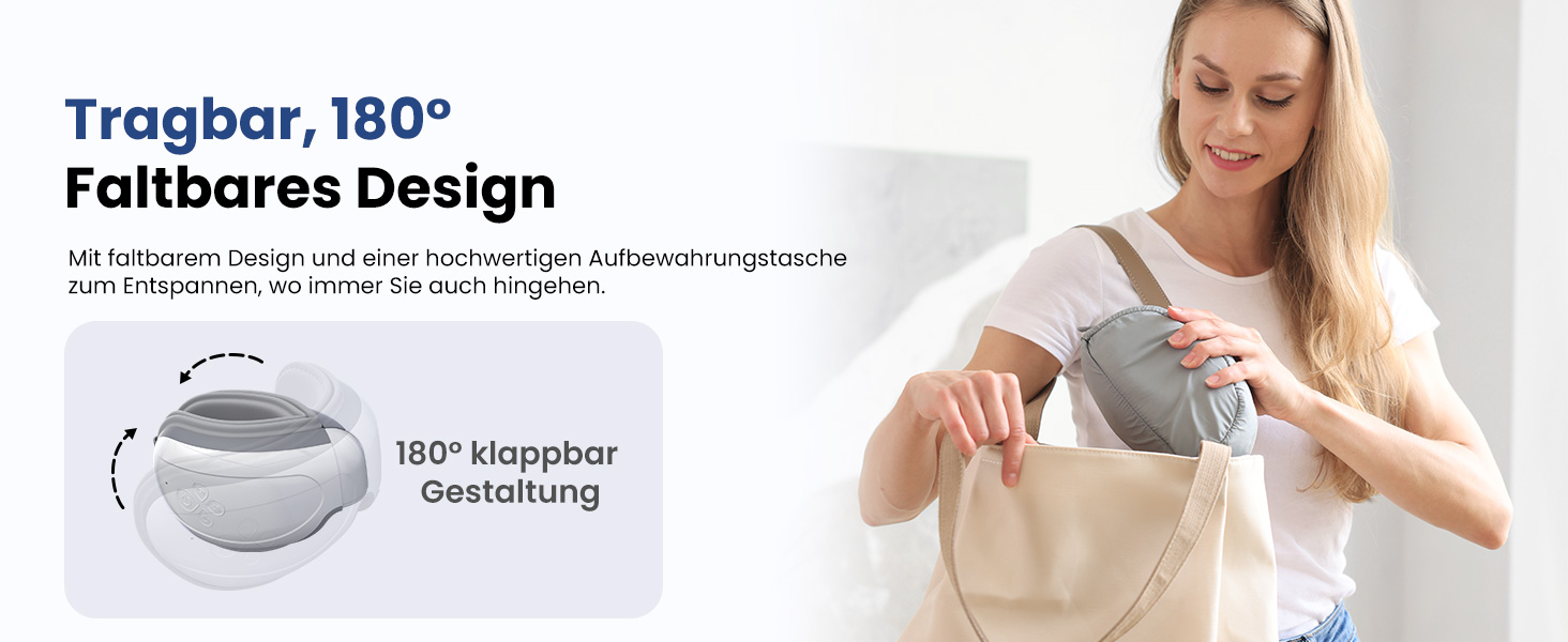 Масажер для очей Bob and Brad EyeOasis 2 з підігрівом, музикою та компресією. Електрична маска для очей для зняття темних кіл та сухості очей. Подарунок для чоловіків та жінок. Білий