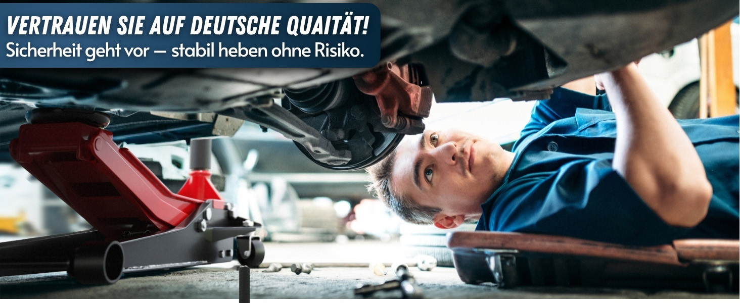 Гідравлічний домкрат Tarpofix® для легкових авто та SUV (3т, 85-475мм), низькопрофільний, подвійний циліндр, червоний